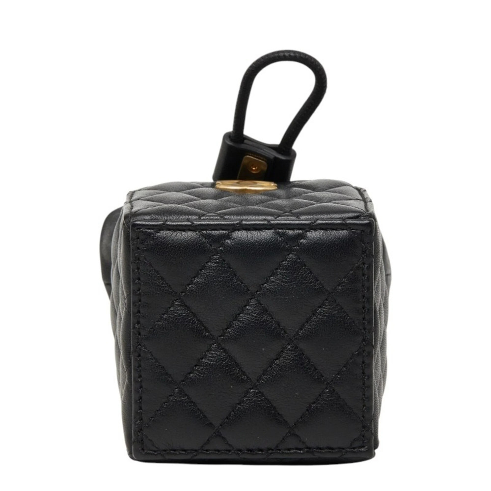 CHANEL Black Lambskin Leather Logo Shoulder Bag - Picture 4 of 10